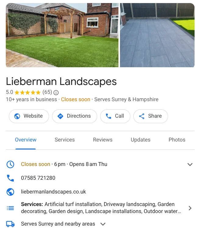 landscaping company aldershot