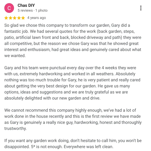 hampshire landscaper review 2